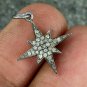 Starburst Pendant Pave Diamond 925 Silver Diamond Thanksgiving Handmade Jewelry.