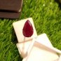 Mozambique ruby 8.77Cts Natural Red Ruby UNHEATED Ruby Blood Red Ruby Pear Stone