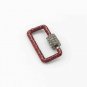 1Pc Pave Diamond Carabiner Enamel Screw Clasps Sterling Silver Diamond Clasp N45