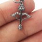 Cupid Arrow Pendant Pave Diamond Charm Pendant 925 Silver Diamond Pendant.