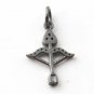Cupid Arrow Pendant Pave Diamond Charm Pendant 925 Silver Diamond Pendant.