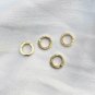 Pave Diamond Round Clasps 14k Gold Single Sided Additional Jewelry Connector.