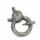 Pave Diamond Lobster Clasps 925 Silver Necklace Jewelry Findings Clasps Supply.