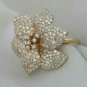Pave Diamond Flower Bouquet Ring 14k Gold Flower Ring Fine Jewelry Mothers Gift.