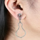Natural Pave Diamond Dangle Earring Vintage Style 925 Sterling Silver Earring. Natural Pave Diamond Dangle Earring Vintage Style 925 Sterling Silver Earring.
