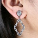 Natural Pave Diamond Vintage Style Dangle Earring 925 Silver Diamond Earring. Natural Pave Diamond Vintage Style Dangle Earring 925 Silver Diamond Earring.