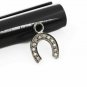 Pave Diamond Horse Shoe Charm Pendant 925 Sterling Silver Additional Finding.