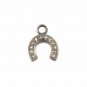 Pave Diamond Horse Shoe Charm Pendant 925 Sterling Silver Additional Finding.