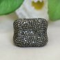 $1800 Pave Diamond wedding Ring 925 Silver Handmade Fine Jewelry Christmas gift