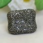 $1800 Pave Diamond wedding Ring 925 Silver Handmade Fine Jewelry Christmas gift