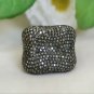 $1800 Pave Diamond wedding Ring 925 Silver Handmade Fine Jewelry Christmas gift