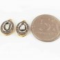 Polki Rose Cut Diamond Oval Shape Connector 925 Sterling Silver Diamond Findings