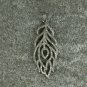 Pave Diamond Peacock Feather Pendant 925 Silver Diamond Necklace For Christmas.