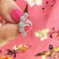 1 Ct Diamond Floral Earrings Climber Earrings Minimalist Ear Crawler 14k Gold.