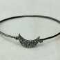 Moon Dainty Bracelet Pave Diamond 925 Silver Diamond Bracelet Anniversary Gift