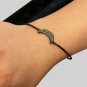 Moon Dainty Bracelet Pave Diamond 925 Silver Diamond Bracelet Anniversary Gift