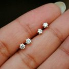 Diamond Solitaire Nose Piercing 14k Solid Gold Nose Ear Stud Body Piercing Gift.
