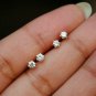 Diamond Solitaire Nose Piercing 14k Solid Gold Nose Ear Stud Body Piercing Gift.