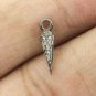 Pave Diamond Tiny Spike Pendant 925 Sterling Silver Jewelry Additional Findings.