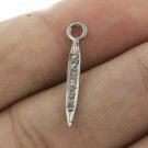Pave Diamond Spike Pendant 925 Sterling Silver Diamond Jewelry Findings Supply.