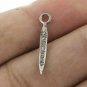 Pave Diamond Spike Pendant 925 Sterling Silver Diamond Jewelry Findings Supply.