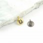 Pave Diamond Horse Shoe Charm Pendant 925 Sterling Silver Jewelry Findings Gift.