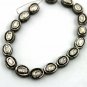 Pave Diamond Oval Polki Beads Spacers Designer 925 Silver Handmade Jewelry Gift.
