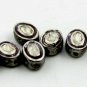 Pave Diamond Oval Polki Beads Spacers Designer 925 Silver Handmade Jewelry Gift.