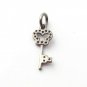 Pave Diamond key Charm 925 Silver Diamond Findings Jewelry Making pendent