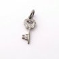 Pave Diamond key Charm 925 Silver Diamond Findings Jewelry Making pendent