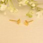 14k Gold Leaf Studs Maple Leaf Earrings Gold Autumn Jewelry October Jewelry Gift