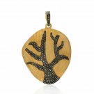 Pave Diamond Silver Charm Pendant 925 Silver Fashion Diamond Pendant Jewelry.