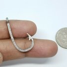 Hook Pave Diamond Pendant Charm Fish Hook Charm Pendant For Christmas Gift. Hook Pave Diamond Pendant Charm Fish Hook Charm Pendant For Christmas Gift.