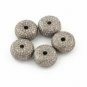 1Pc Pave Diamond Round Shape Beads Diamond Donut Beads Sterling Silver Beads N78