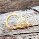 Pave Diamond Lobster Clasps Gold Plated 925 Silver Diamond Necklace Findings.
