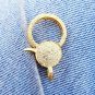 Pave Diamond Lobster Clasps Gold Plated 925 Silver Diamond Necklace Findings.