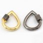 Pave Diamond Drop Carabiner Lock 925 Silver Lock Additional Jewelry Findings.