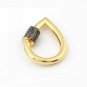 Pave Diamond Drop Carabiner Lock 925 Silver Lock Additional Jewelry Findings.