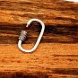 Carabiner Lock Pave Diamond 925 Silver Diamond Jewelry Hooks Necklace Findings.