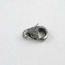 Pave Diamond Lobster Claw Clasps 925 Silver Diamond Additional Jewelry FindingN3