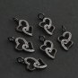 Fancy Heart Charm Pendant 925 Silver Pave Diamond Findings Pendant For Christmas