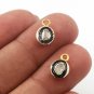 Rosecut Diamond Oval Shape Pendant Charm 925 Silver Diamond Charm.