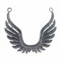 Vintage Wing Necklace Pave Diamond 925 Silver Wing Pendant Birthday Gift Charm.