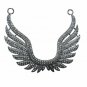 Vintage Wing Necklace Pave Diamond 925 Silver Wing Pendant Birthday Gift Charm.
