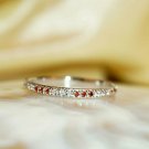 14K GOLD RING MANDARIN SPESSARTITE WEDDING BAND DIAMOND RING ENGAGEMENT BAND N78