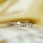 14K GOLD RING MANDARIN SPESSARTITE WEDDING BAND DIAMOND RING ENGAGEMENT BAND N78
