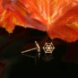 Spider Web Stud Piercing 14k Solid Gold Diamond Body Piercing Nose Ear Piercing.