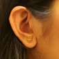 Spider Web Stud Piercing 14k Solid Gold Diamond Body Piercing Nose Ear Piercing.