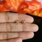 Spider Web Stud Piercing 14k Solid Gold Diamond Body Piercing Nose Ear Piercing.