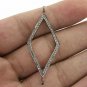 Pave Diamond Charm Connector 925 Silver Diamond Findings Jewelry Making Supplies